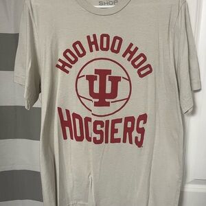 Indiana Hoosiers Graphic Tee - Cream and Red